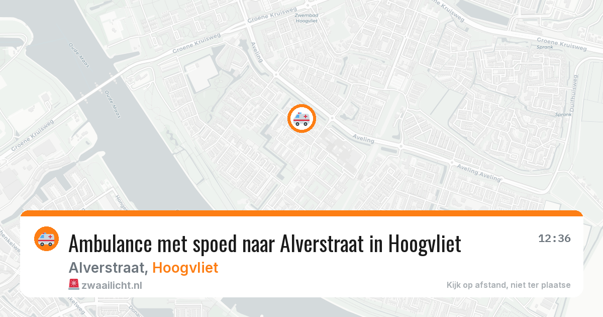 Ambulance met spoed naar Alverstraat in Hoogvliet — 7 jun 2026