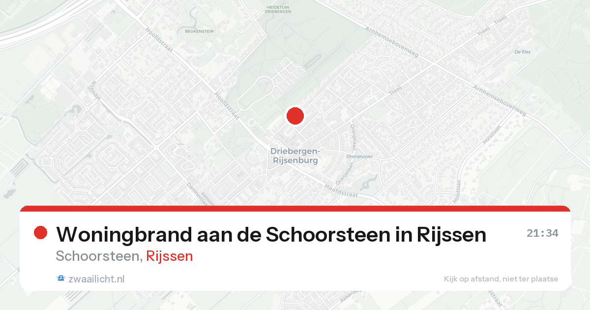 Woningbrand aan de Schoorsteen in Rijssen — 7 feb 2026