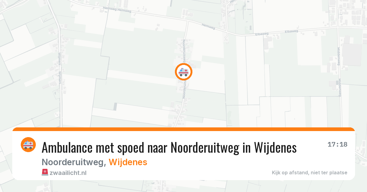 Ambulance met spoed naar Noorderuitweg in Wijdenes — 22 mrt 2026