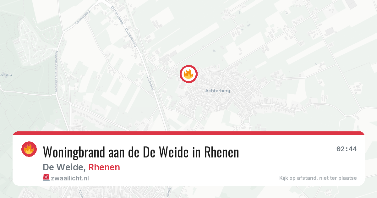 Woningbrand aan de De Weide in Rhenen — 12 mrt 2026