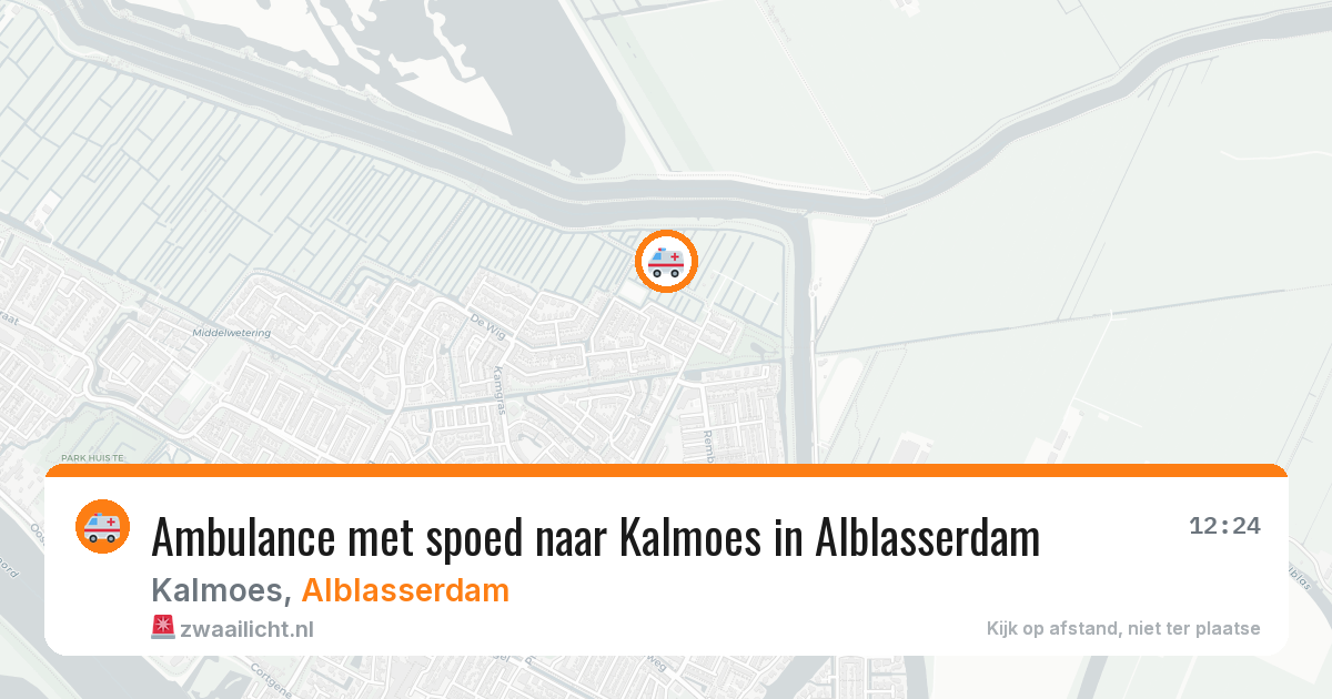 Ambulance met spoed naar Kalmoes in Alblasserdam — 22 jul 2026