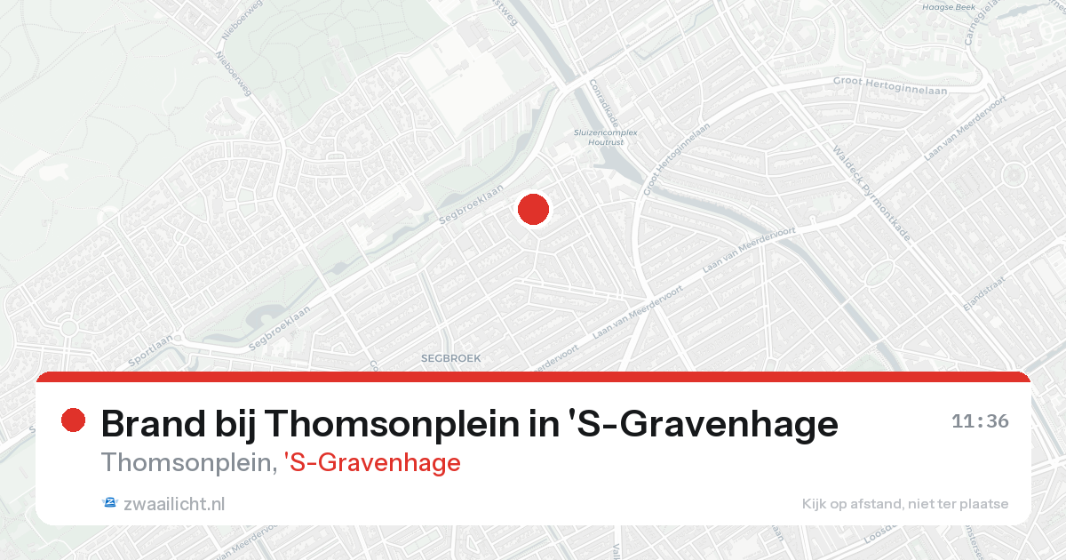 Brand bij Thomsonplein in 'S-Gravenhage — 19 aug 2026