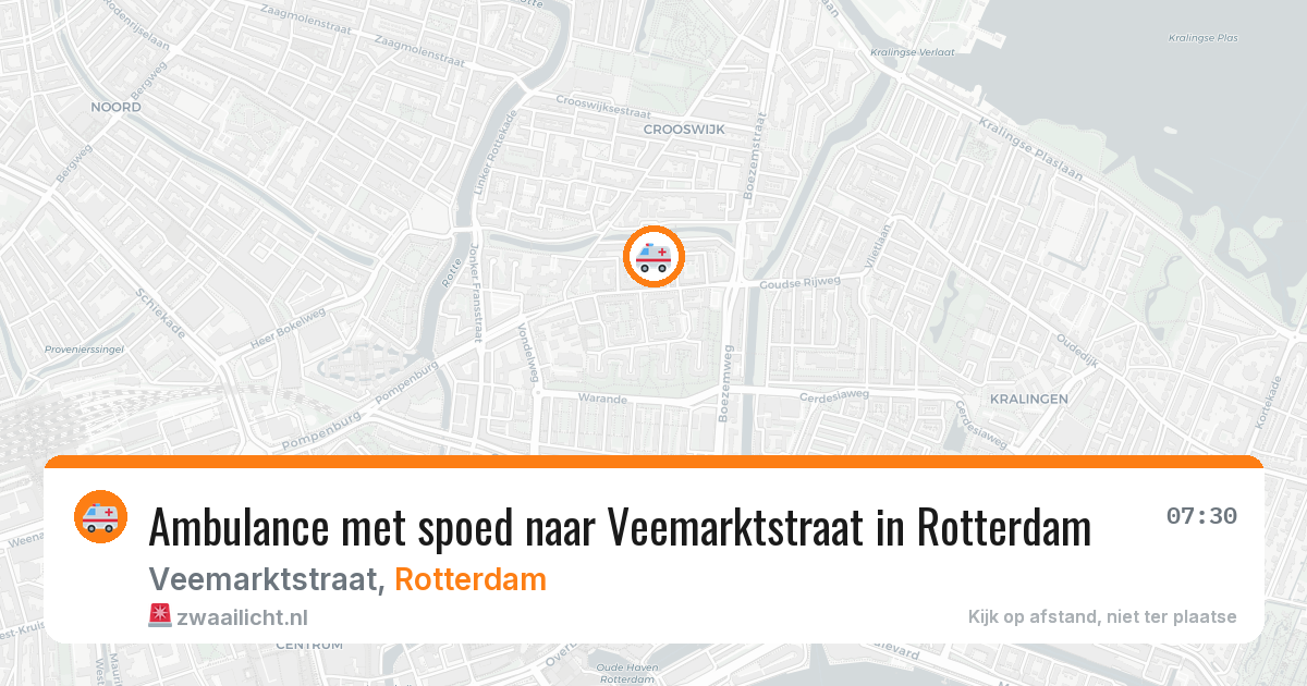 Ambulance met spoed naar Veemarktstraat in Rotterdam — 27 apr 2026