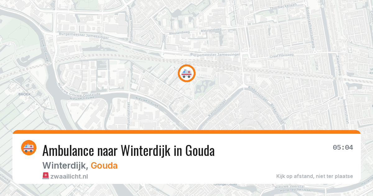 Ambulance naar Winterdijk in Gouda — 2 aug 2026