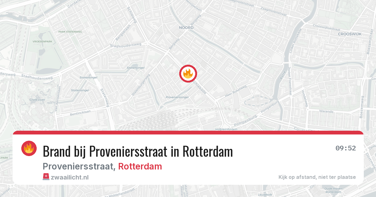 Brand bij Proveniersstraat in Rotterdam — 15 mei 2026