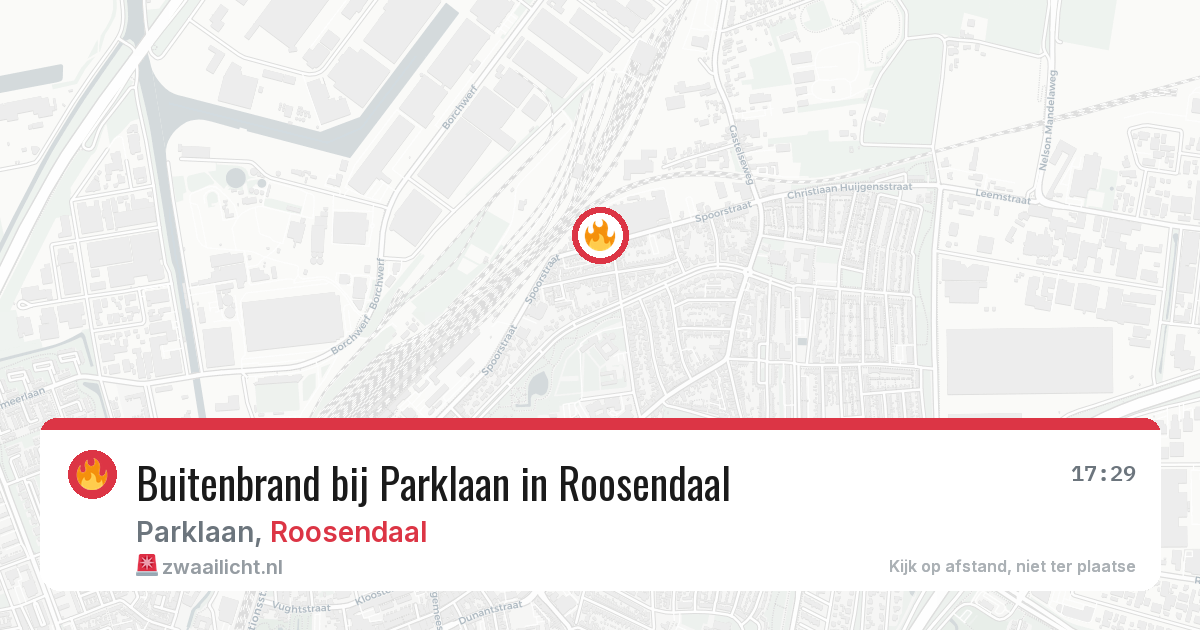 Buitenbrand bij Parklaan in Roosendaal — 25 jul 2026
