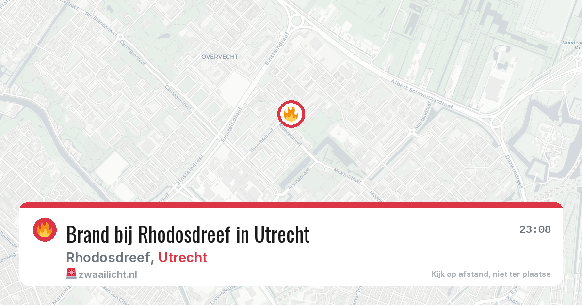 Brand bij Rhodosdreef in Utrecht — 24 jan 2026