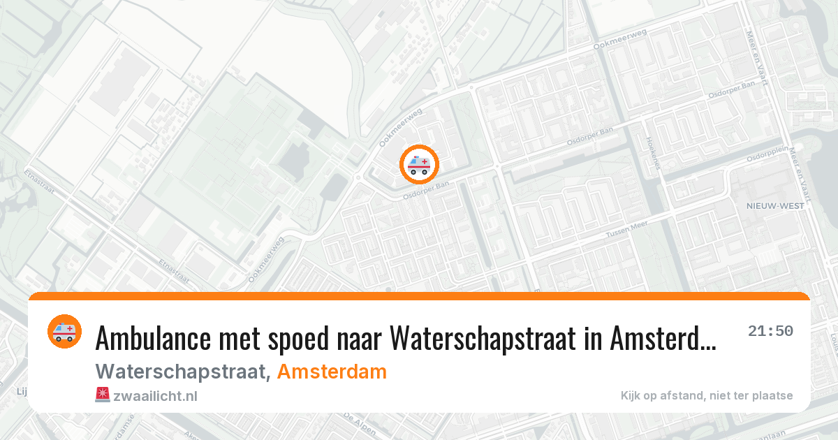 Ambulance met spoed naar Waterschapstraat in Amsterdam — 11 apr 2026