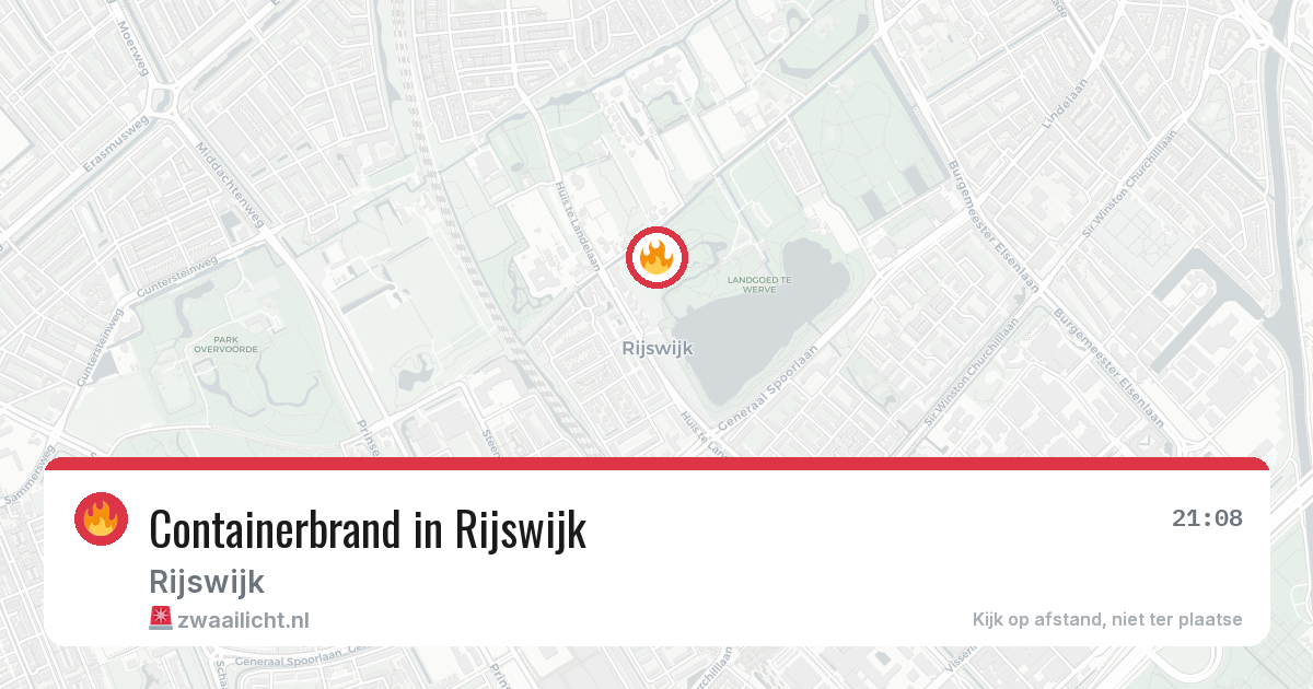 Containerbrand in Rijswijk — 14 mei 2026