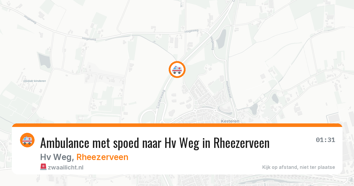 Ambulance met spoed naar Hv Weg in Rheezerveen — 4 feb 2026