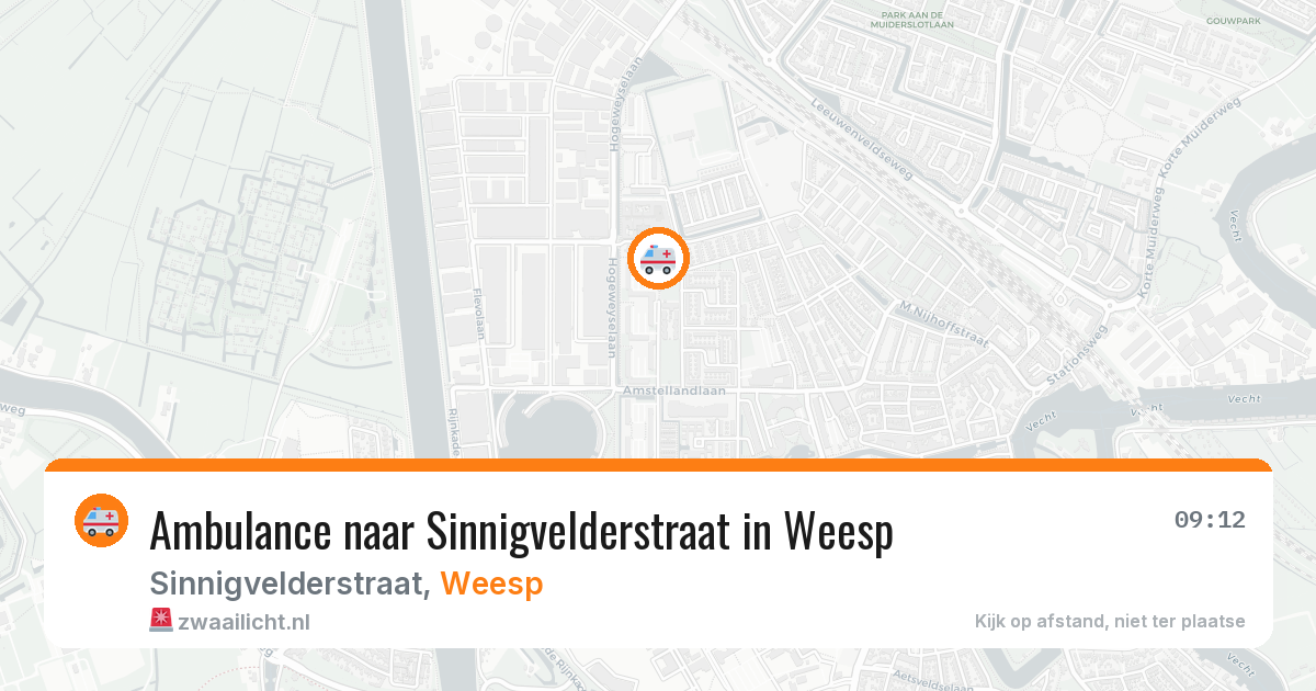 Ambulance naar Sinnigvelderstraat in Weesp — 27 apr 2026
