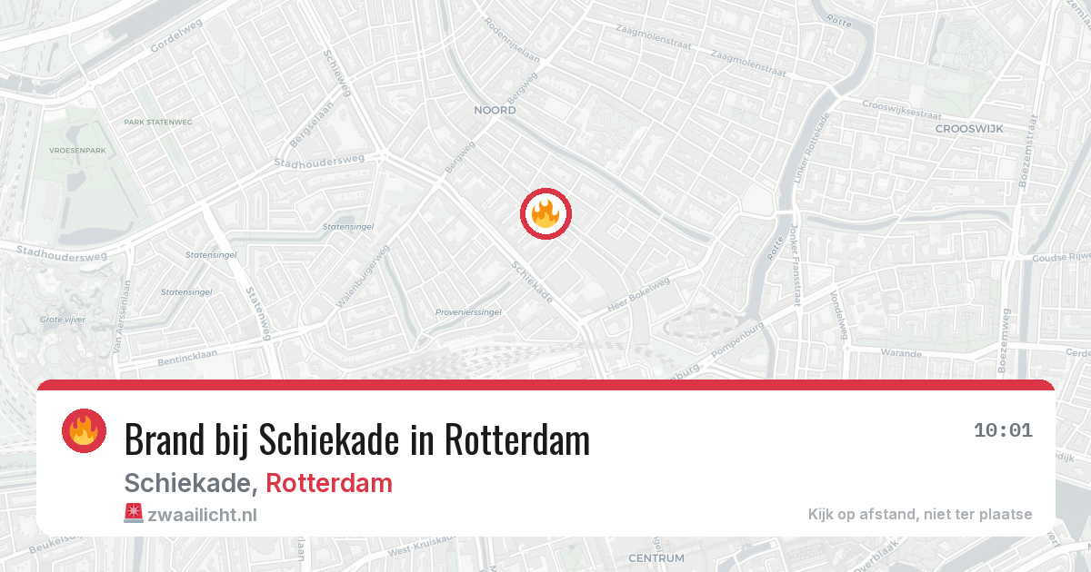 Brand bij Schiekade in Rotterdam — 4 apr 2026