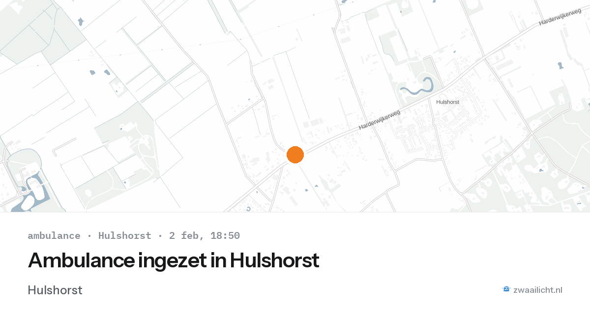 Ambulance ingezet in Hulshorst — 2 feb 2026