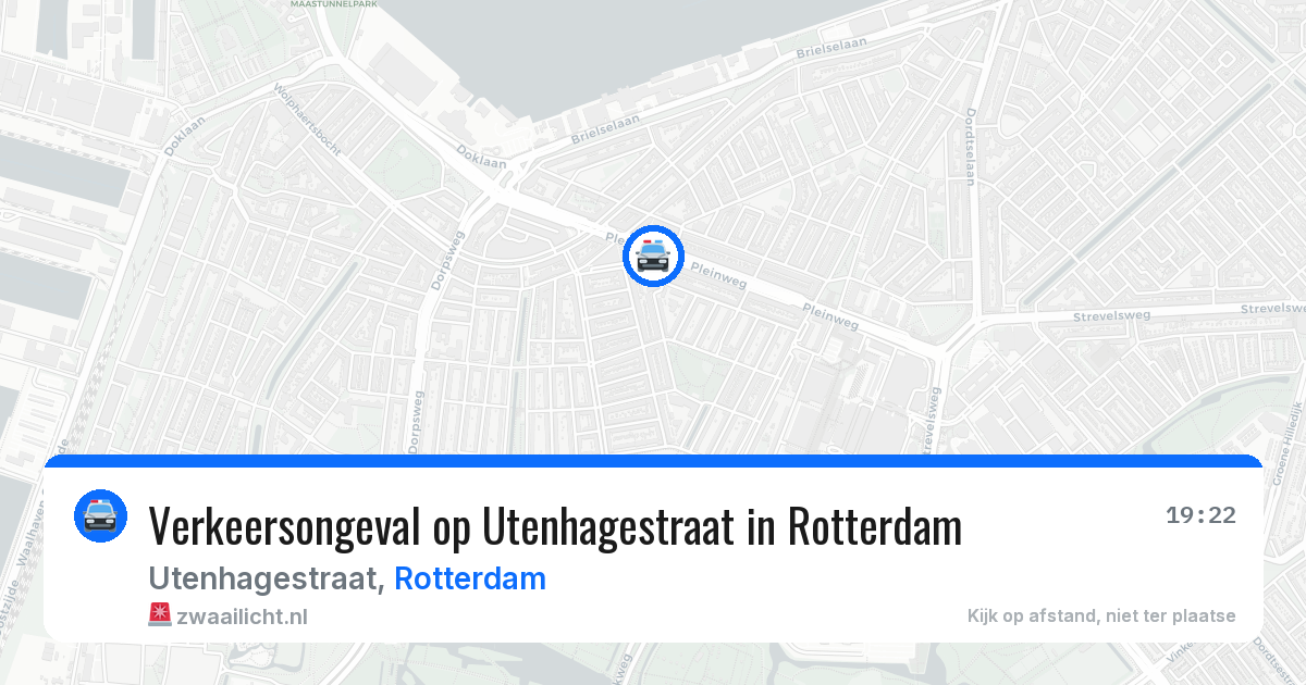 Verkeersongeval op Utenhagestraat in Rotterdam — 25 jul 2026
