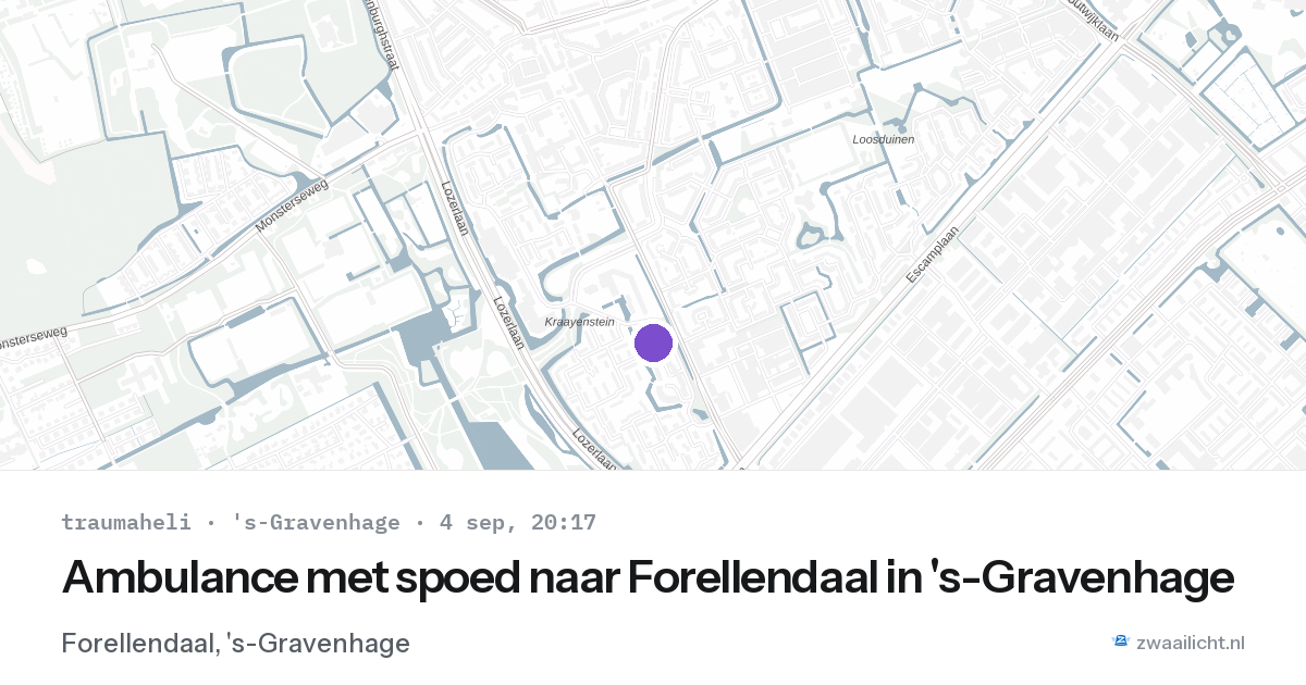 Ambulance met spoed naar Forellendaal in 's-Gravenhage — 4 sep 2026