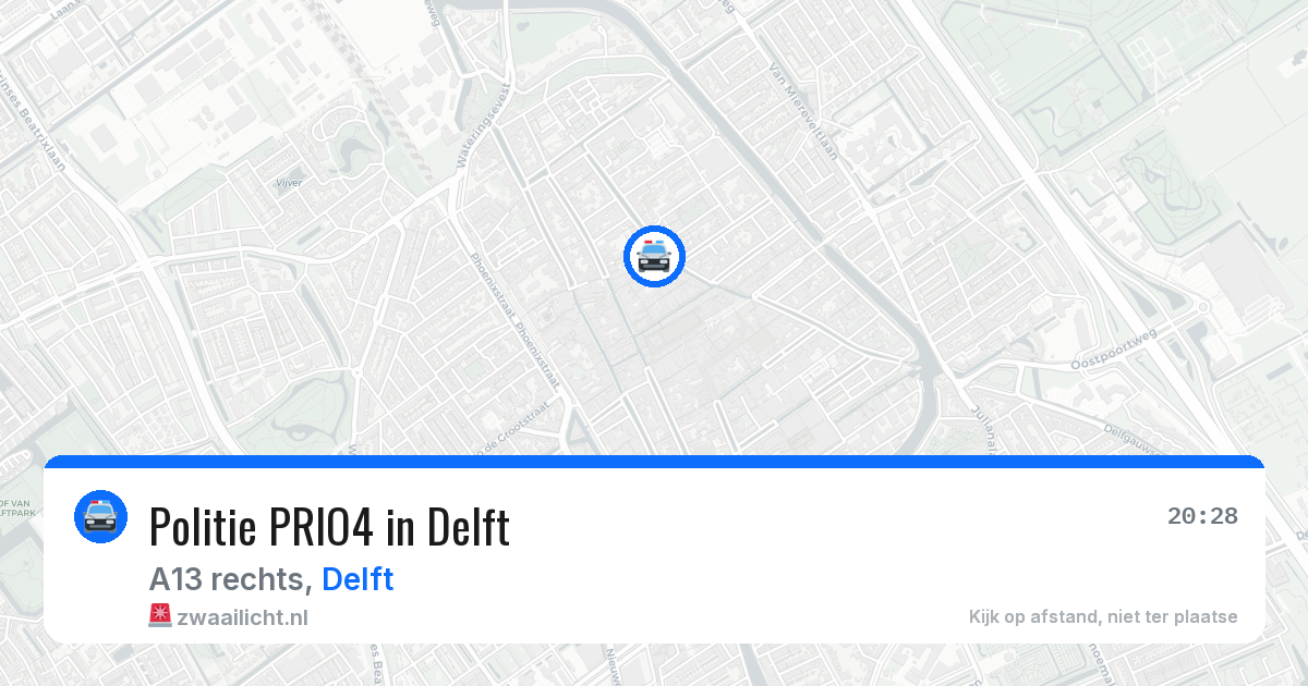 Politie PRIO4 in Delft — 20 mrt 2026 | 🚨 Zwaailicht.nl