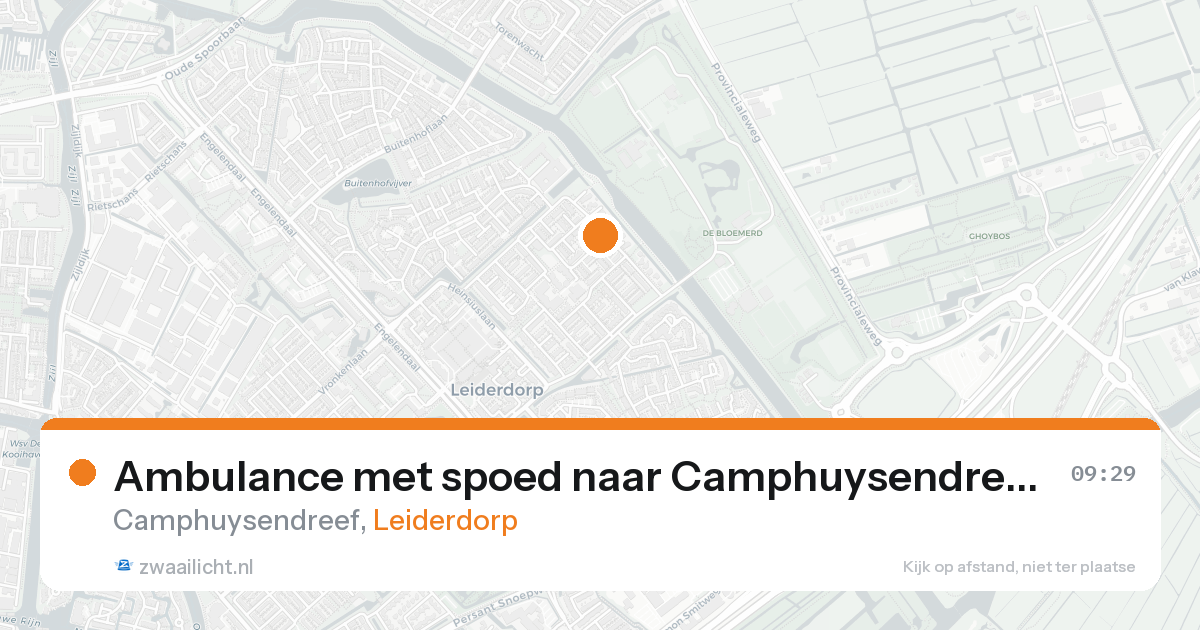 Ambulance met spoed naar Camphuysendreef in Leiderdorp — 22 aug 2026
