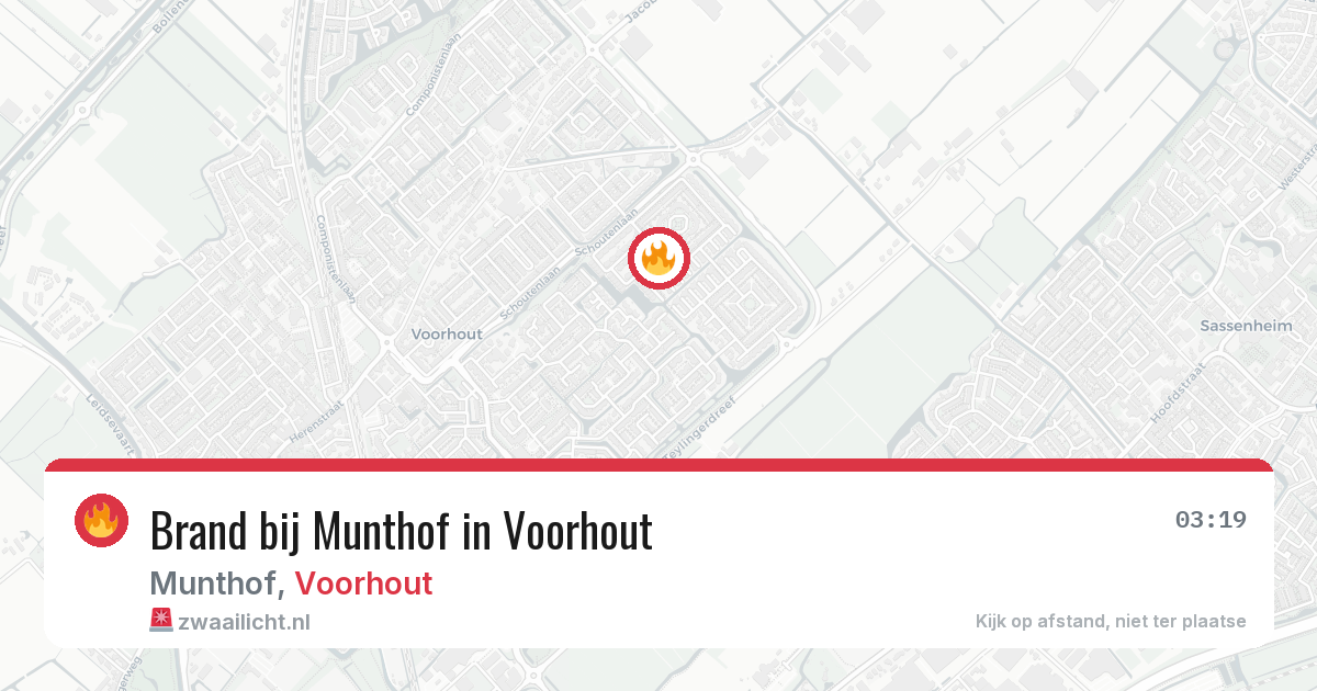 Brand bij Munthof in Voorhout — 7 jul 2026