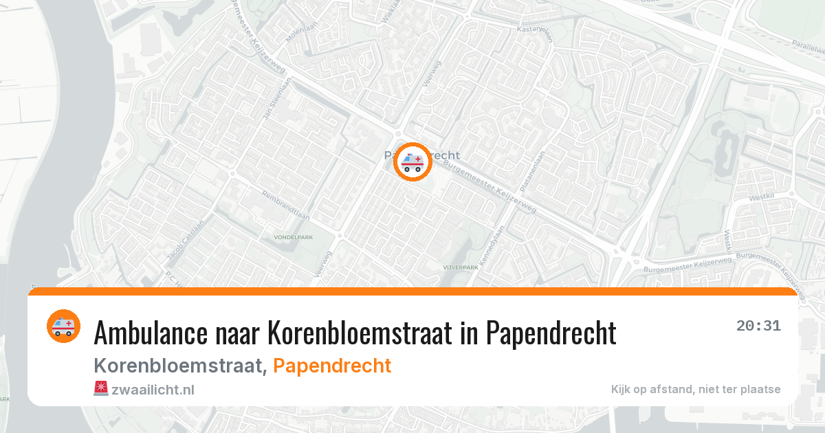 Ambulance naar Korenbloemstraat in Papendrecht — 11 apr 2026