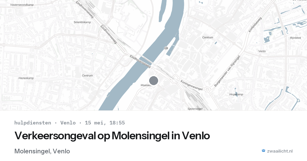 Verkeersongeval op Molensingel in Venlo — 15 mei 2026