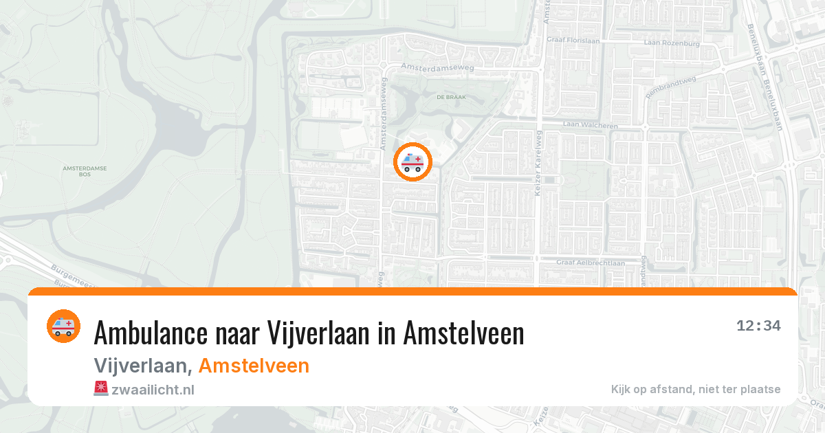 Ambulance naar Vijverlaan in Amstelveen — 5 mei 2026