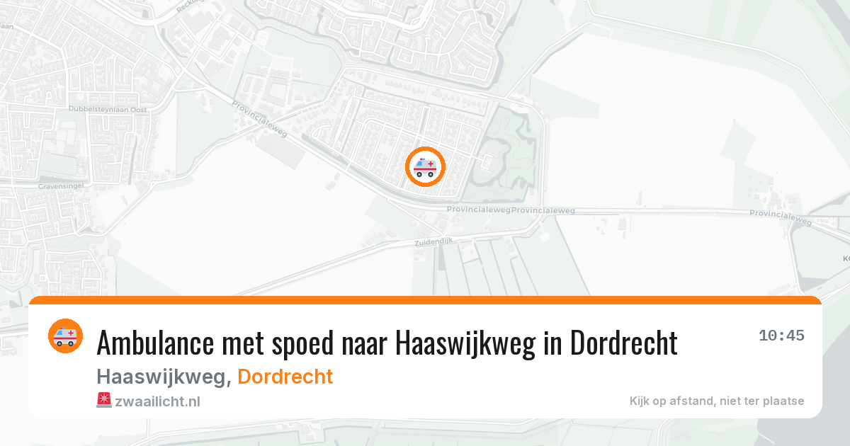 Ambulance met spoed naar Haaswijkweg in Dordrecht — 6 apr 2026