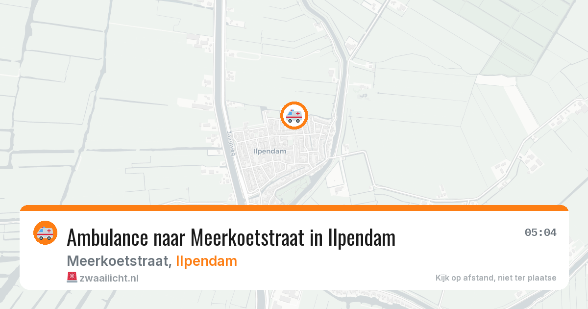 Ambulance naar Meerkoetstraat in Ilpendam — 27 mrt 2026