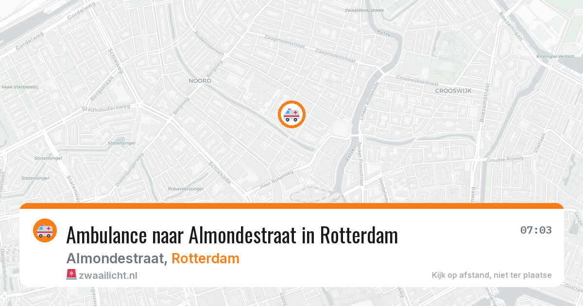 Ambulance naar Almondestraat in Rotterdam — 4 mei 2026