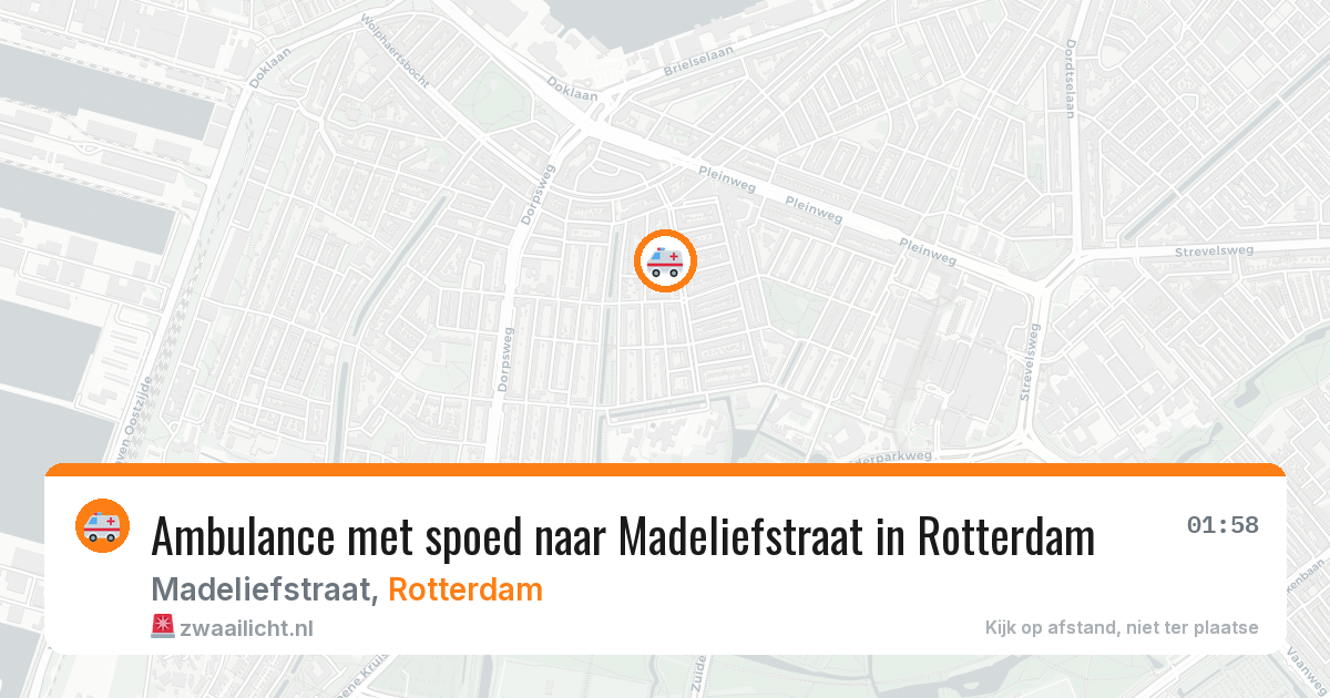 Ambulance met spoed naar Madeliefstraat in Rotterdam — 3 jun 2026