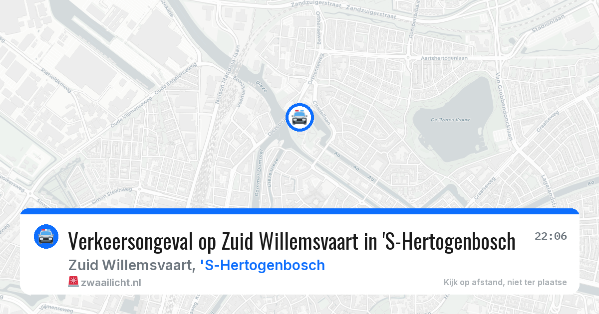Verkeersongeval op Zuid Willemsvaart in 'S-Hertogenbosch — 9 jul 2026