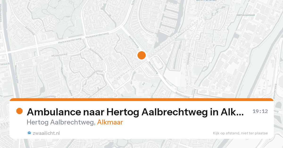 Ambulance naar Hertog Aalbrechtweg in Alkmaar — 21 aug 2026
