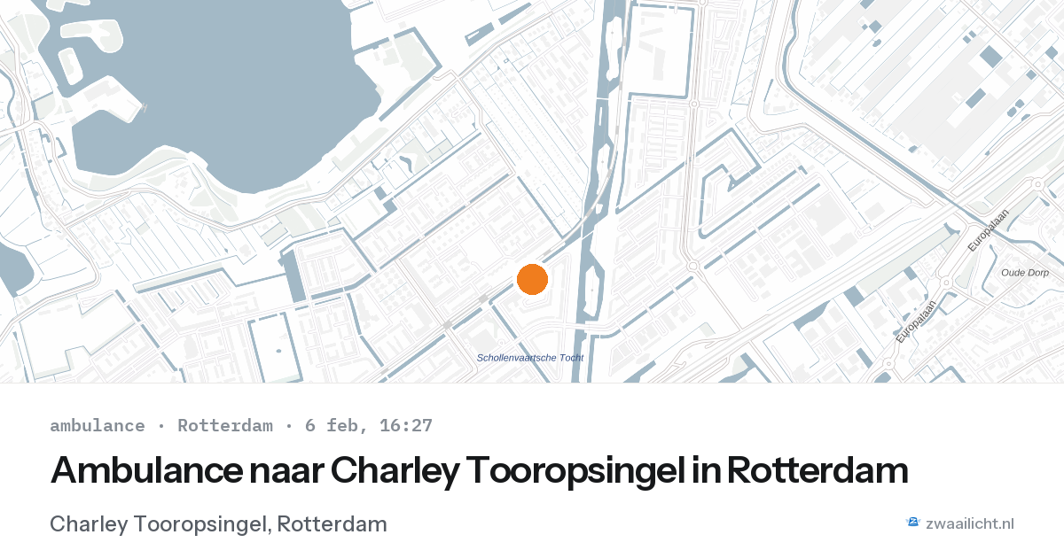 Ambulance naar Charley Tooropsingel in Rotterdam — 6 feb 2026