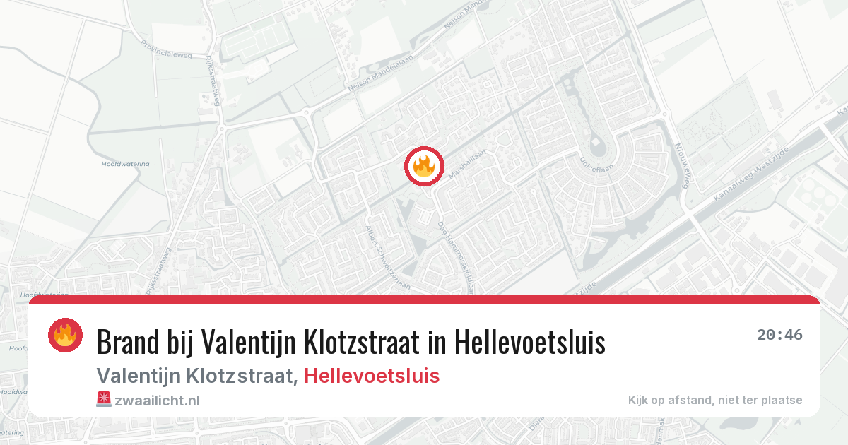 Brand bij Valentijn Klotzstraat in Hellevoetsluis — 21 mrt 2026