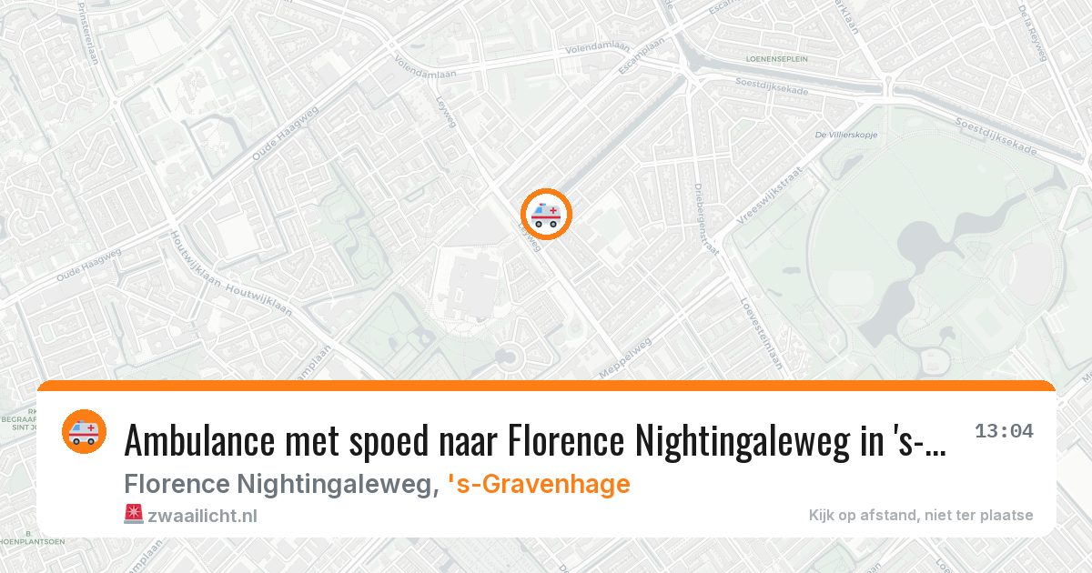 Ambulance met spoed naar Florence Nightingaleweg in 's-Gravenhage — 21 mei 2026