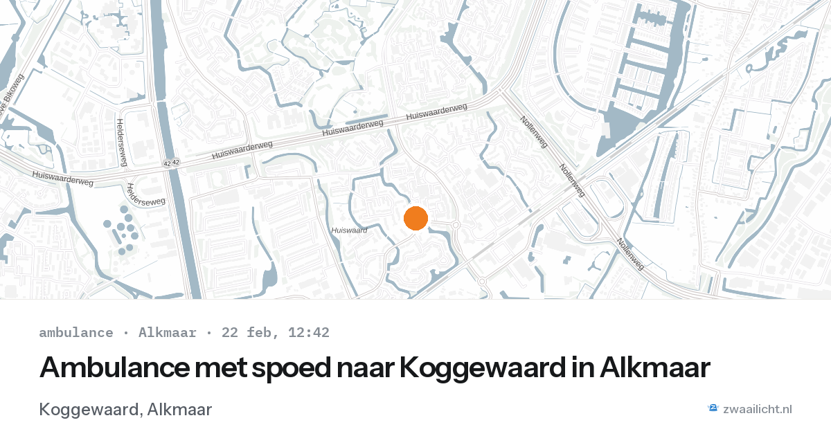 Ambulance met spoed naar Koggewaard in Alkmaar — 22 feb 2026