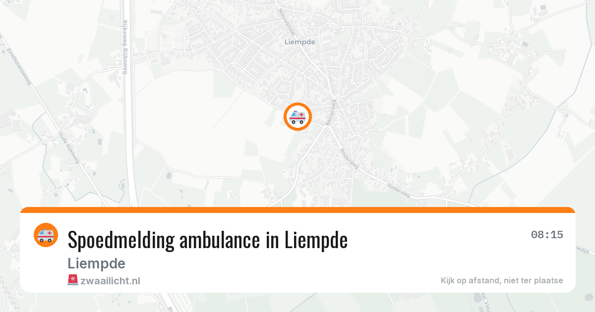 Spoedmelding ambulance in Liempde — 13 aug 2026