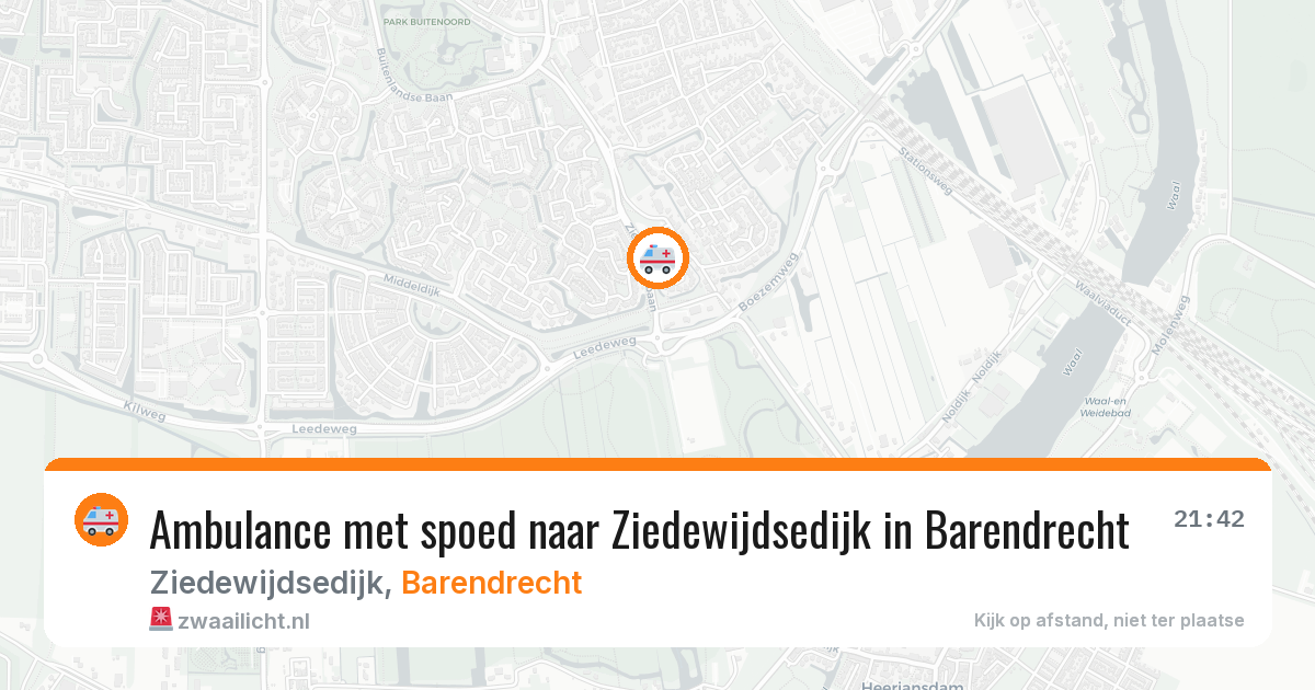 Ambulance met spoed naar Ziedewijdsedijk in Barendrecht — 8 feb 2026