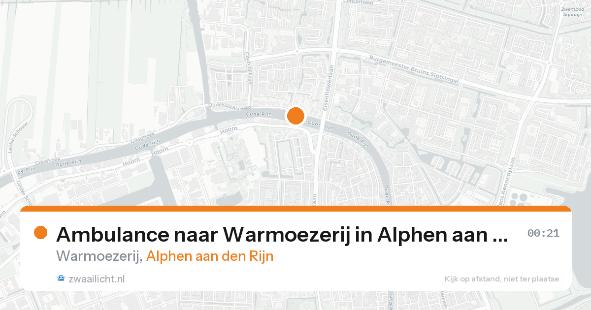 Ambulance naar Warmoezerij in Alphen aan den Rijn — 19 aug 2026