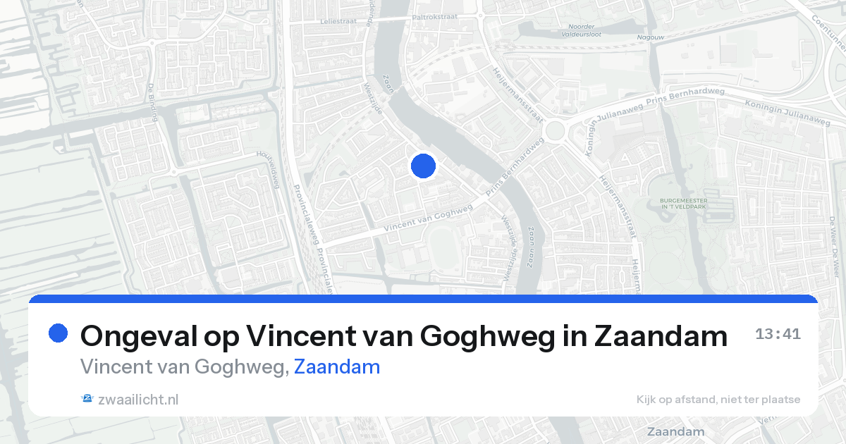 Ongeval op Vincent van Goghweg in Zaandam — 18 aug 2026