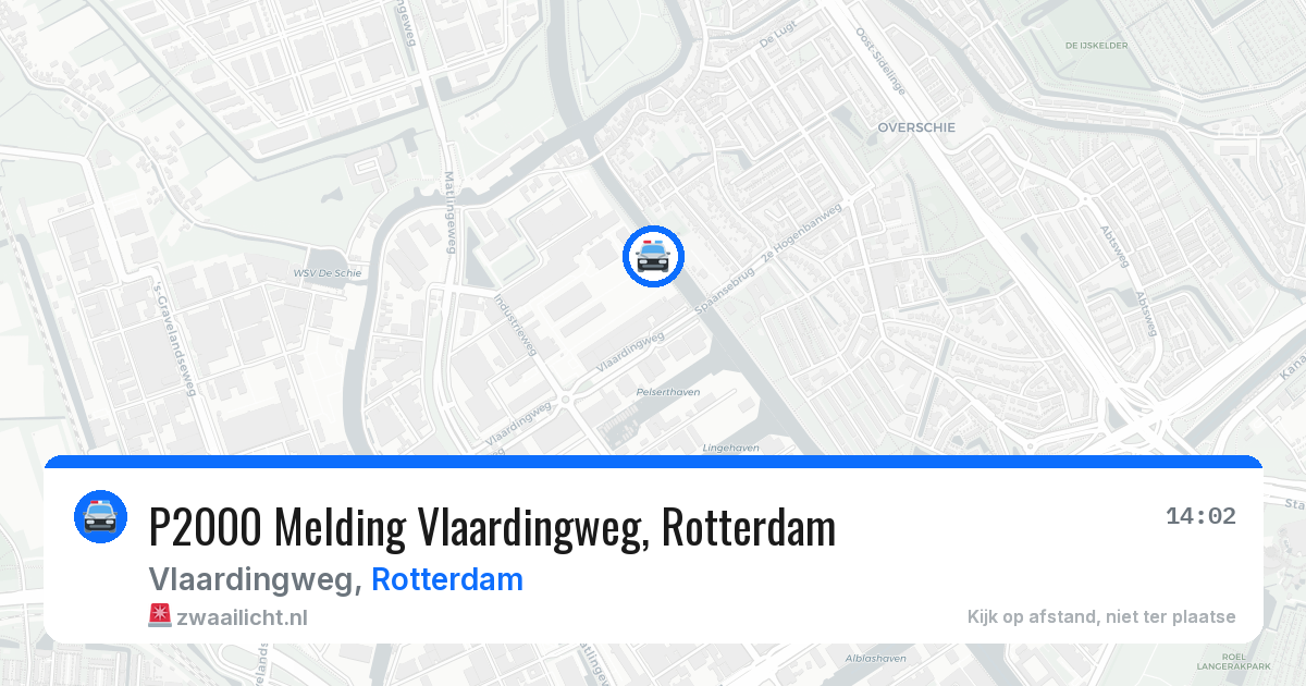 P2000 Melding Vlaardingweg, Rotterdam — 29 jul 2026