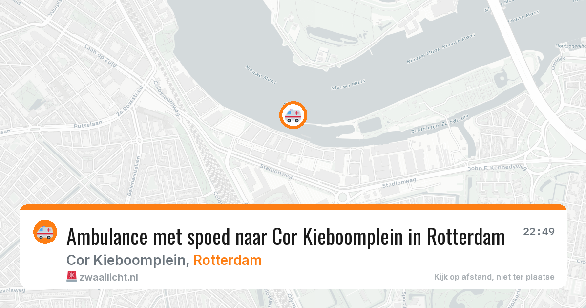 Ambulance met spoed naar Cor Kieboomplein in Rotterdam — 12 apr 2026