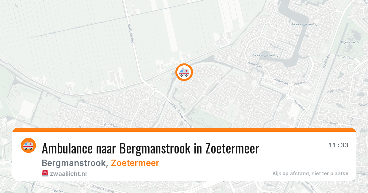 Ambulance naar Bergmanstrook in Zoetermeer — 29 jan 2026