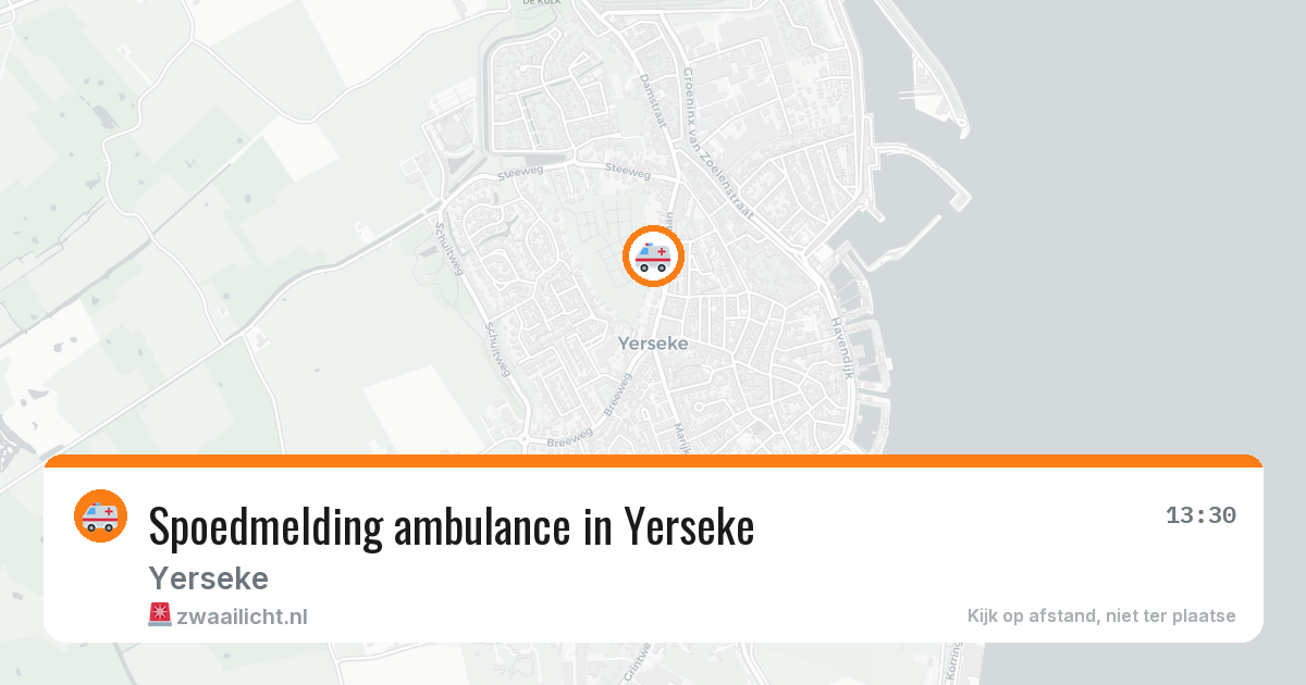 Spoedmelding ambulance in Yerseke — 1 aug 2026