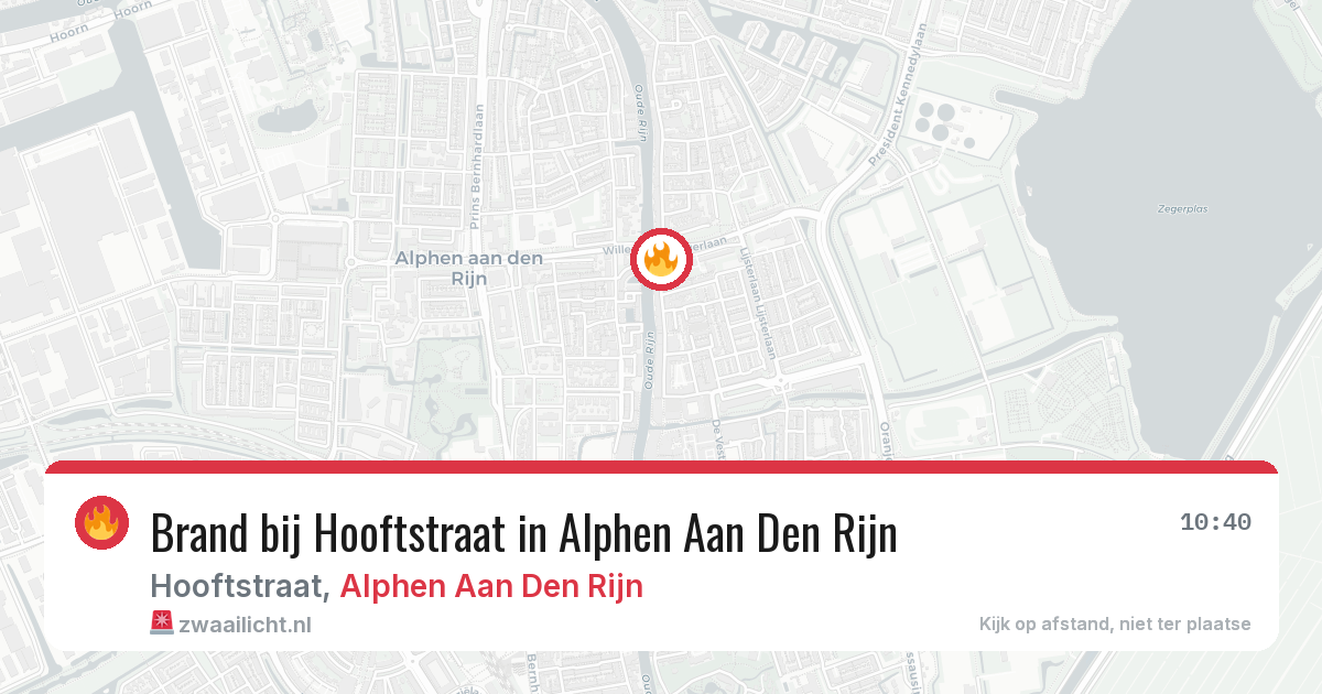 Brand bij Hooftstraat in Alphen Aan Den Rijn — 5 jun 2026
