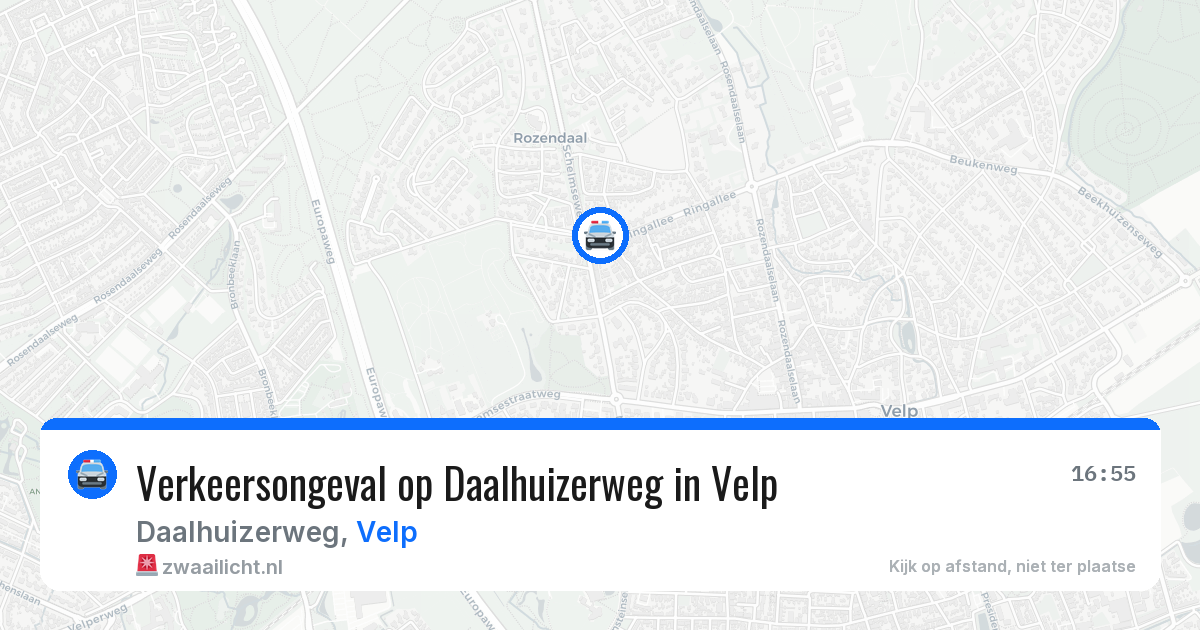 Verkeersongeval op Daalhuizerweg in Velp — 10 apr 2026