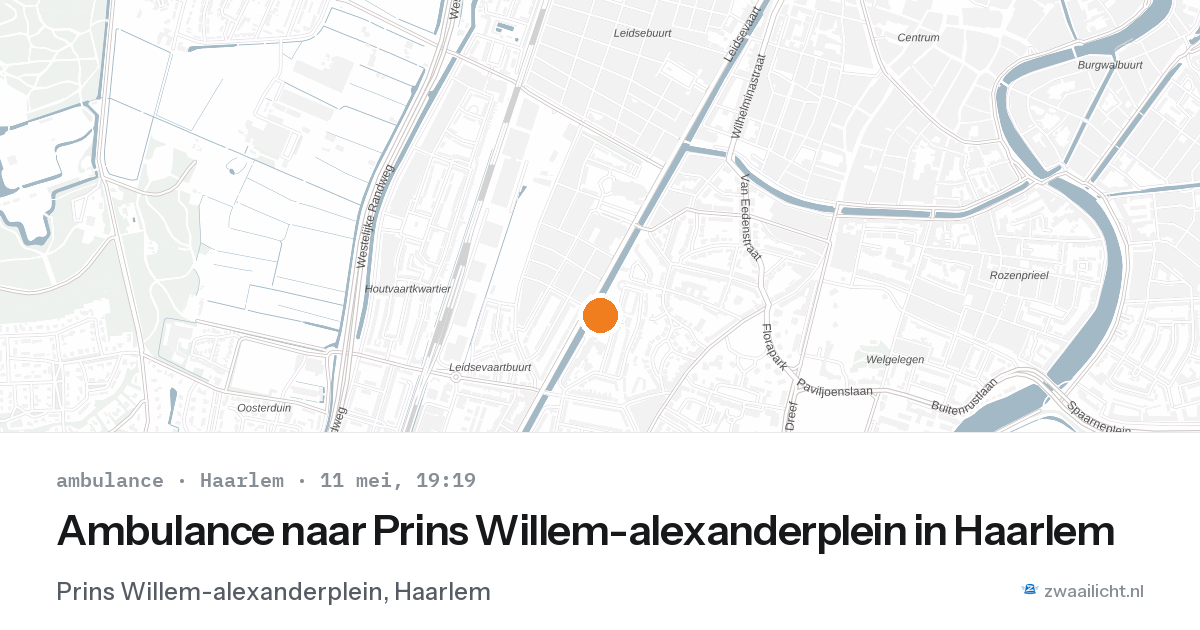 Ambulance naar Prins Willem-alexanderplein in Haarlem — 11 mei 2026