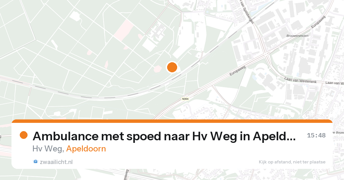 Ambulance met spoed naar Hv Weg in Apeldoorn — 21 aug 2026