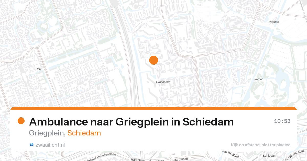 Ambulance naar Griegplein in Schiedam — 27 aug 2026