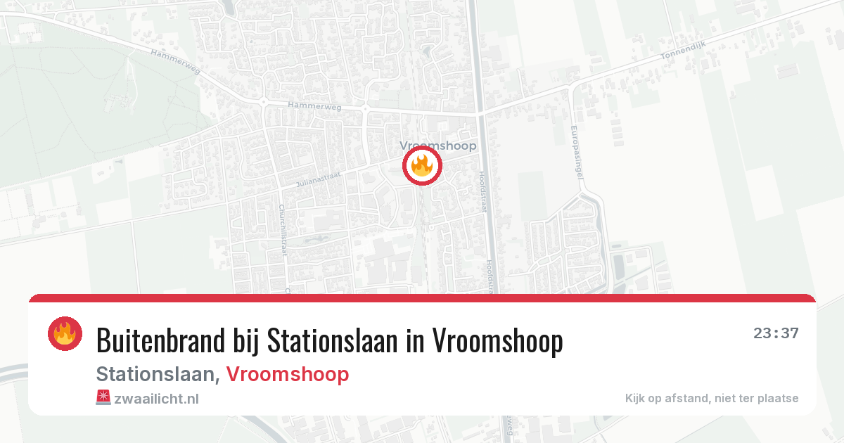 Buitenbrand bij Stationslaan in Vroomshoop — 1 jul 2026