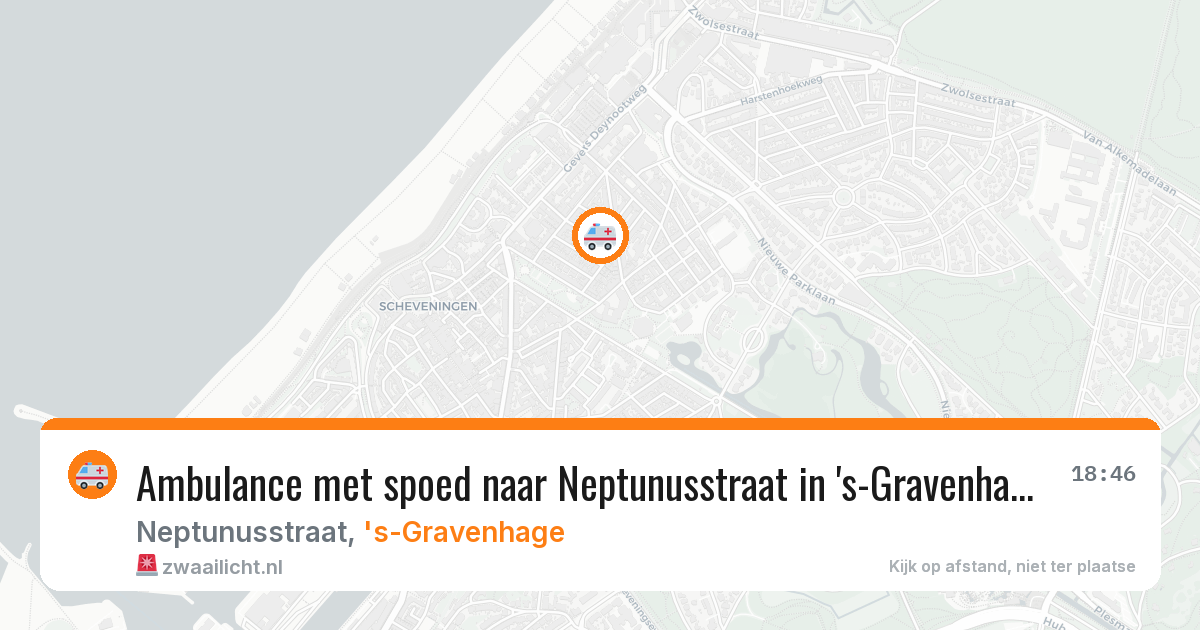Ambulance met spoed naar Neptunusstraat in 's-Gravenhage — 5 apr 2026